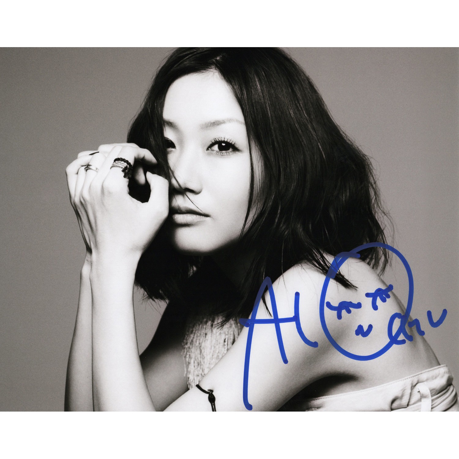 大塚愛　写真　サイン入り 大塚愛直筆サイン入り写真当選書付